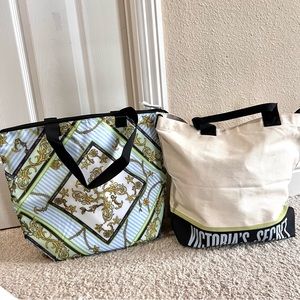 New Victoria Secret Canvas Tote & Soft Cooler Tote Bags 2 in 1 Limited Edition